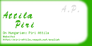 attila piri business card